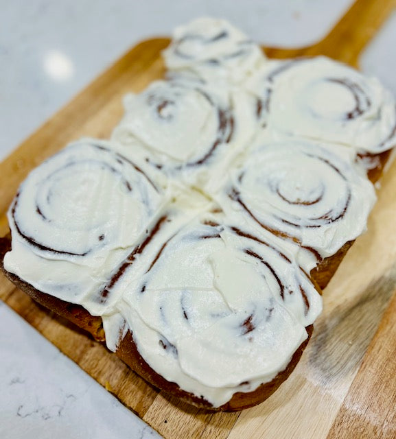 Giant Cinnamon Rolls w/ Cream Cheese frosting